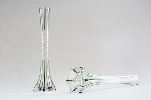 Art Deco Glass Vases, Vienna, 1920s, Set of 2-SPD-699163