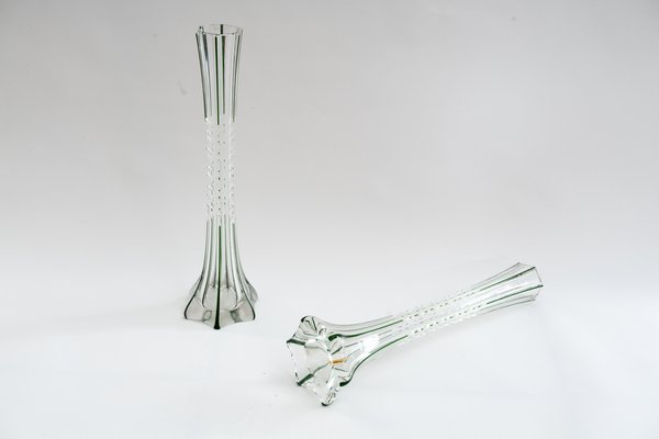 Art Deco Glass Vases, Vienna, 1920s, Set of 2-SPD-699163