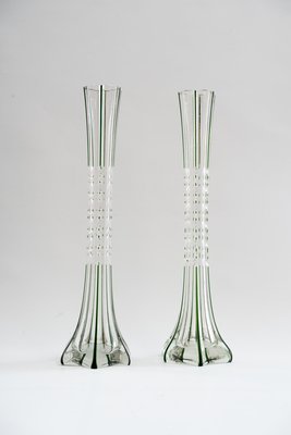 Art Deco Glass Vases, Vienna, 1920s, Set of 2-SPD-699163