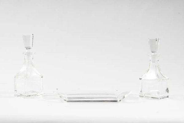 Art Deco Glass Vinegar and Oil Dispensers, 1920s-SPD-1326297