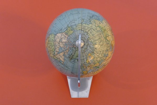 Art Deco Globe on Aluminum Stand from Columbus Oestergaard, 1950s-VRE-712967