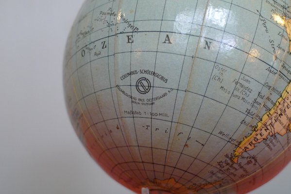 Art Deco Globe on Aluminum Stand from Columbus Oestergaard, 1950s-VRE-712967