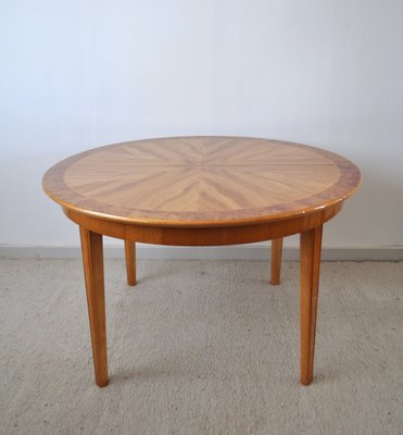 Art Deco Golden Elm Table, 1930s-HPQ-1189156