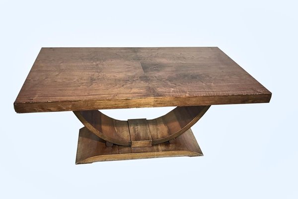 Art Deco Gondola Table with Walnut, France-VMP-1061487