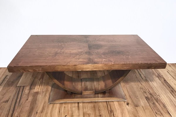 Art Deco Gondola Table with Walnut, France-VMP-1061487