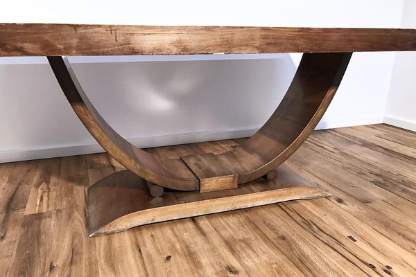 Art Deco Gondola Table with Walnut, France-VMP-1061487