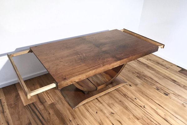 Art Deco Gondola Table with Walnut, France-VMP-1061487