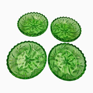 Art Deco Green Bowls from Niemen Steelworks, 1930s, Set of 4-CAQ-1794206