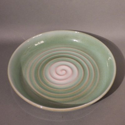 Art Deco Green Ceramic Bowl from Karlsruhe Majolika-WK-975977