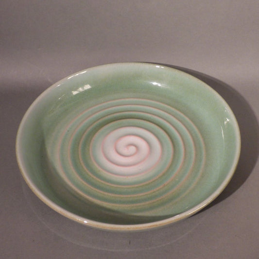 Art Deco Green Ceramic Bowl from Karlsruhe Majolika