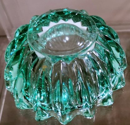 Art Deco Green Molded Glass Bowl by Pierre Davesn, 1930s-QRS-1800971