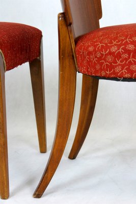 Art Deco H-214 Dining Chairs by Jindrich Halabala for UP Závody, 1950s, Set of 4-WVS-1223660