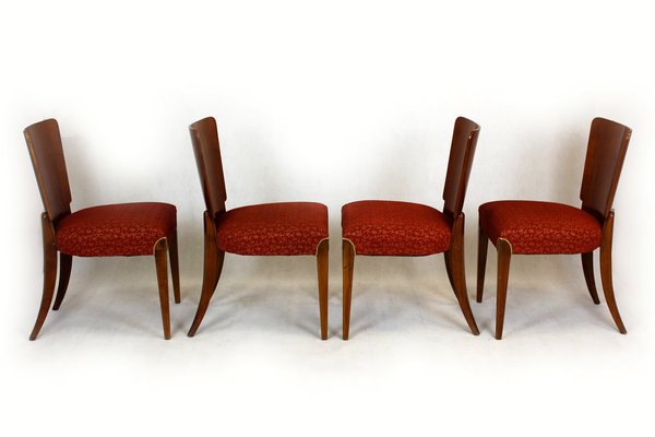 Art Deco H-214 Dining Chairs by Jindrich Halabala for UP Závody, 1950s, Set of 4-WVS-1223660