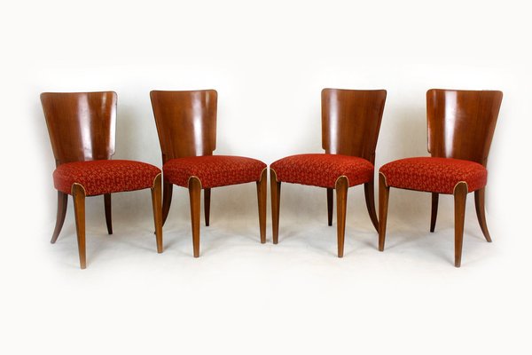 Art Deco H-214 Dining Chairs by Jindrich Halabala for UP Závody, 1950s, Set of 4-WVS-1223660