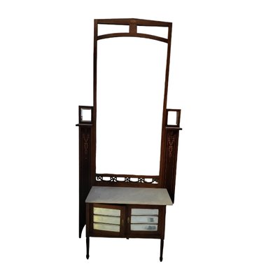 Art Deco Hall with Mirror, Storage and Marble Top-TCS-1748716