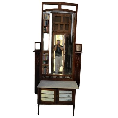 Art Deco Hall with Mirror, Storage and Marble Top-TCS-1748716