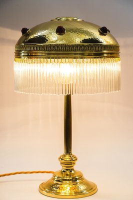 Art Deco Hammered Table Lamp with Glass Sticks, Vienna, 1920s-SPD-1751800