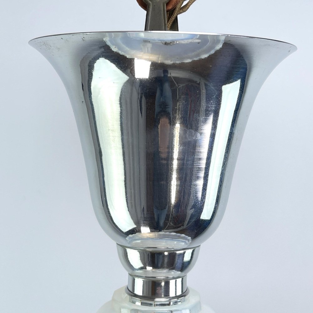 Art Deco Hanging Lamp by Boris Lacroix for Ezan, 1930s