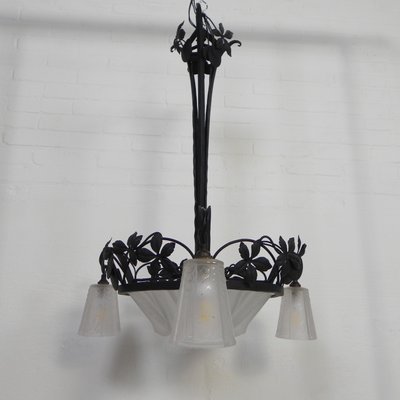 Art Deco Hanging Lamp from Muller Frères, 1930s-TL-2034804