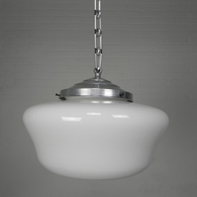 Art Deco Hanging Lamp on Aluminum Chain, 1930s-TL-1773685