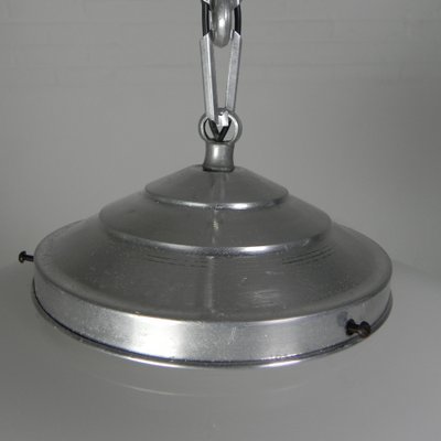 Art Deco Hanging Lamp on Aluminum Chain, 1930s-TL-1773685