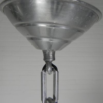 Art Deco Hanging Lamp on Aluminum Chain, 1930s-TL-1773685