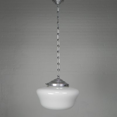 Art Deco Hanging Lamp on Aluminum Chain, 1930s-TL-1773685