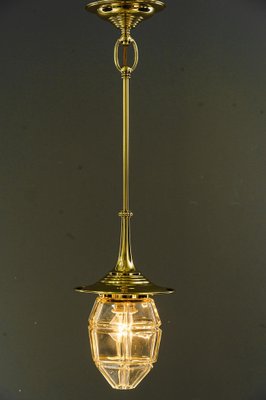 Art Deco Hanging Lamp with Cut Glass Shade, Vienna, Austria, 1920s-SPD-1781312