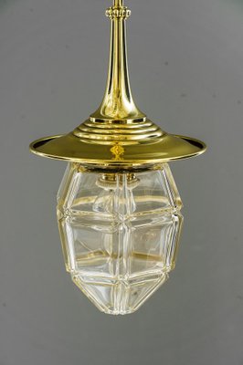 Art Deco Hanging Lamp with Cut Glass Shade, Vienna, Austria, 1920s-SPD-1781312