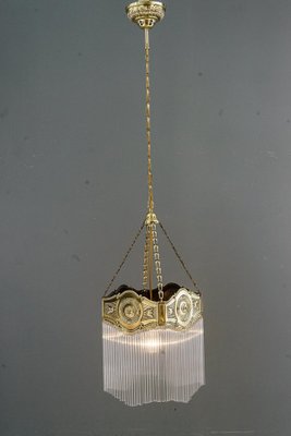 Art Deco Hanging Lamp with Glass Sticks, Vienna, Austria, 1920s-SPD-1794210