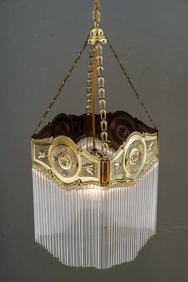 Art Deco Hanging Lamp with Glass Sticks, Vienna, Austria, 1920s-SPD-1794210