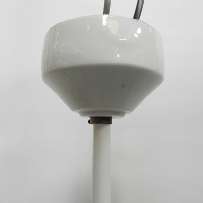 Art Deco Hanging Lamp with Octagonal Frosted Glass Shade, 1930s-TL-1447207