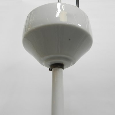 Art Deco Hanging Lamp with Octagonal Frosted Glass Shade, 1930s-TL-1447207