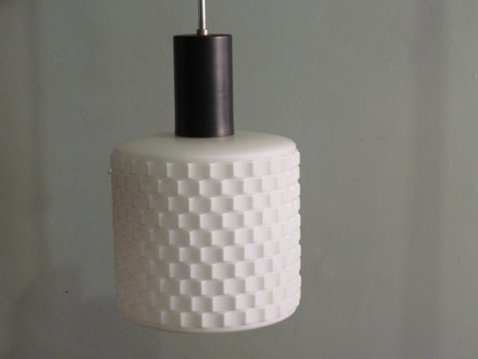 Art Deco Hanging Lamp with White Shade in Frosted Glass, 1930s-UKG-1083130