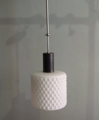 Art Deco Hanging Lamp with White Shade in Frosted Glass, 1930s-UKG-1083130