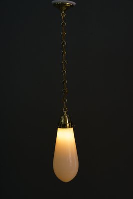 Art Deco Hanging Lamps with Original Glass Shades, Germany, 1920s, Set of 2-SPD-1731897