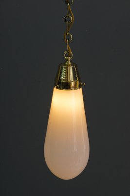 Art Deco Hanging Lamps with Original Glass Shades, Germany, 1920s, Set of 2-SPD-1731897