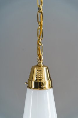 Art Deco Hanging Lamps with Original Glass Shades, Germany, 1920s, Set of 2-SPD-1731897