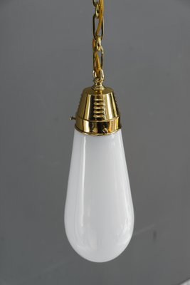 Art Deco Hanging Lamps with Original Glass Shades, Germany, 1920s, Set of 2-SPD-1731897