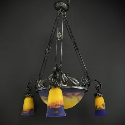 Art Deco Hanging Light from Muller Freres, 1930s-JUZ-1813992