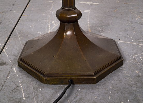 Art Deco Heavy Brass Floor Lamp, 1920s-VLO-1371601