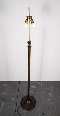 Art Deco Heavy Brass Floor Lamp, 1920s-VLO-1371601