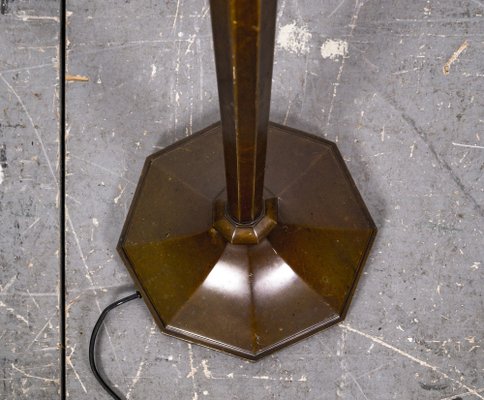 Art Deco Heavy Brass Floor Lamp, 1920s-VLO-1371601