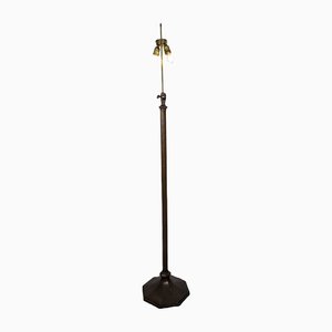 Art Deco Heavy Brass Floor Lamp, 1920s-VLO-1371601