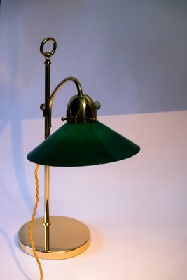 Art Deco Hight Adjustable Condor Table Lamp with Original Glass Shade, 1920s-SPD-1794525