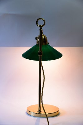 Art Deco Hight Adjustable Condor Table Lamp with Original Glass Shade, 1920s-SPD-1794525