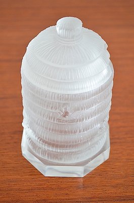 Art Deco Honey Pot in the Style of Lalique, 1930s-OV-1063846