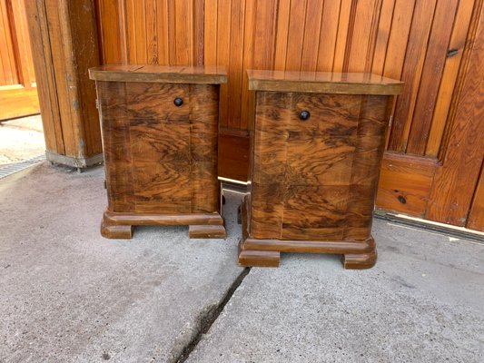 Art Deco Hungarian Nightstands, 1930s, Set of 2-OXJ-1181242