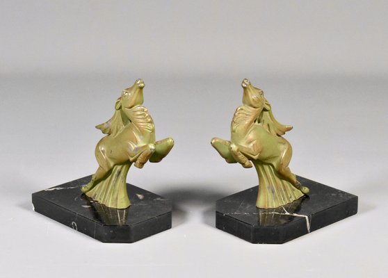 Art Deco Ibex Bookends by Franjou / Hippolyte Moreau, 1930s, Set of 2-CTD-1783550