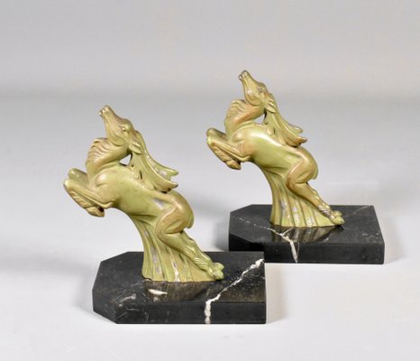 Art Deco Ibex Bookends by Franjou / Hippolyte Moreau, 1930s, Set of 2-CTD-1783550